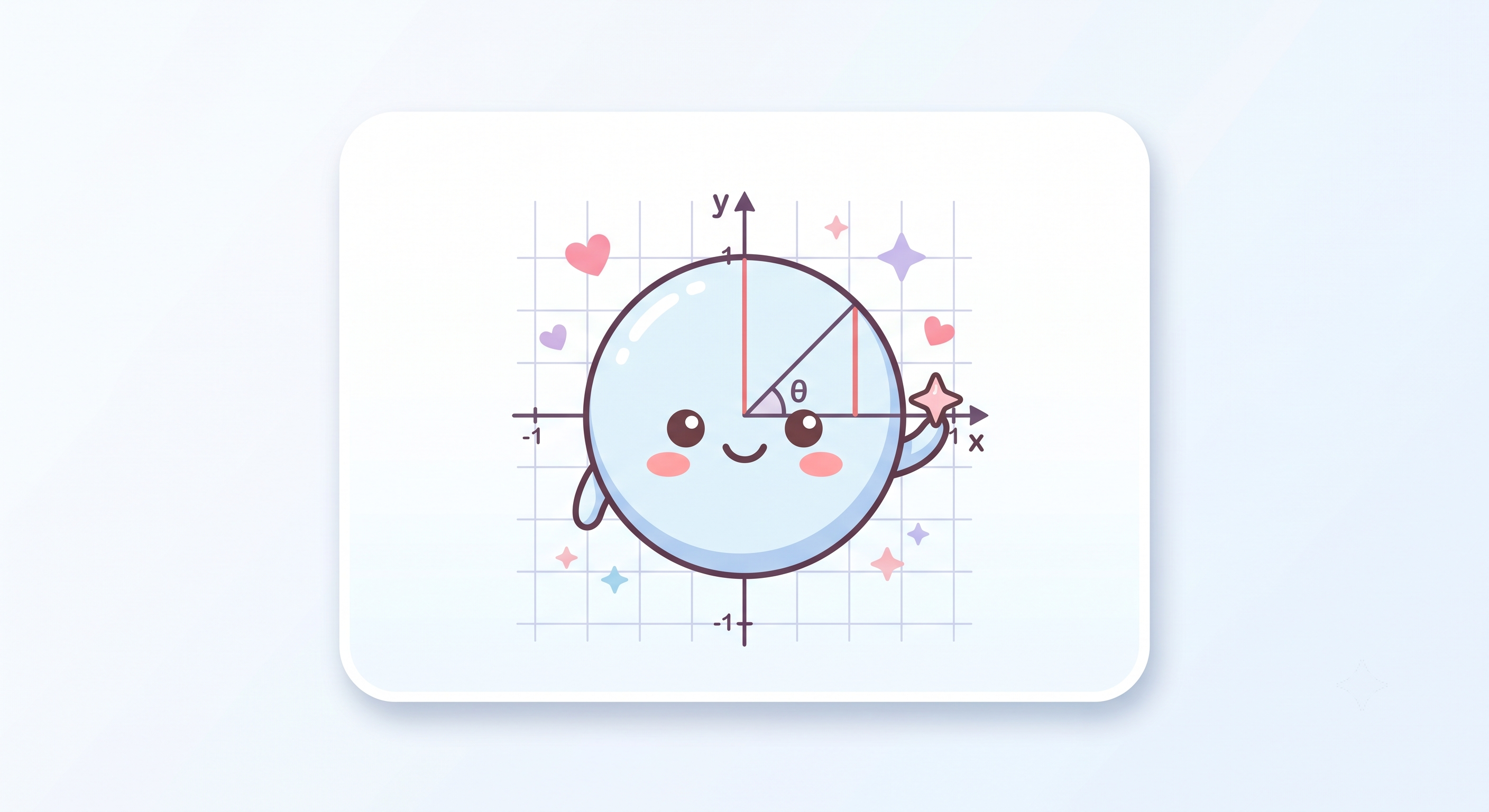 Unit Circle Mascot Character
