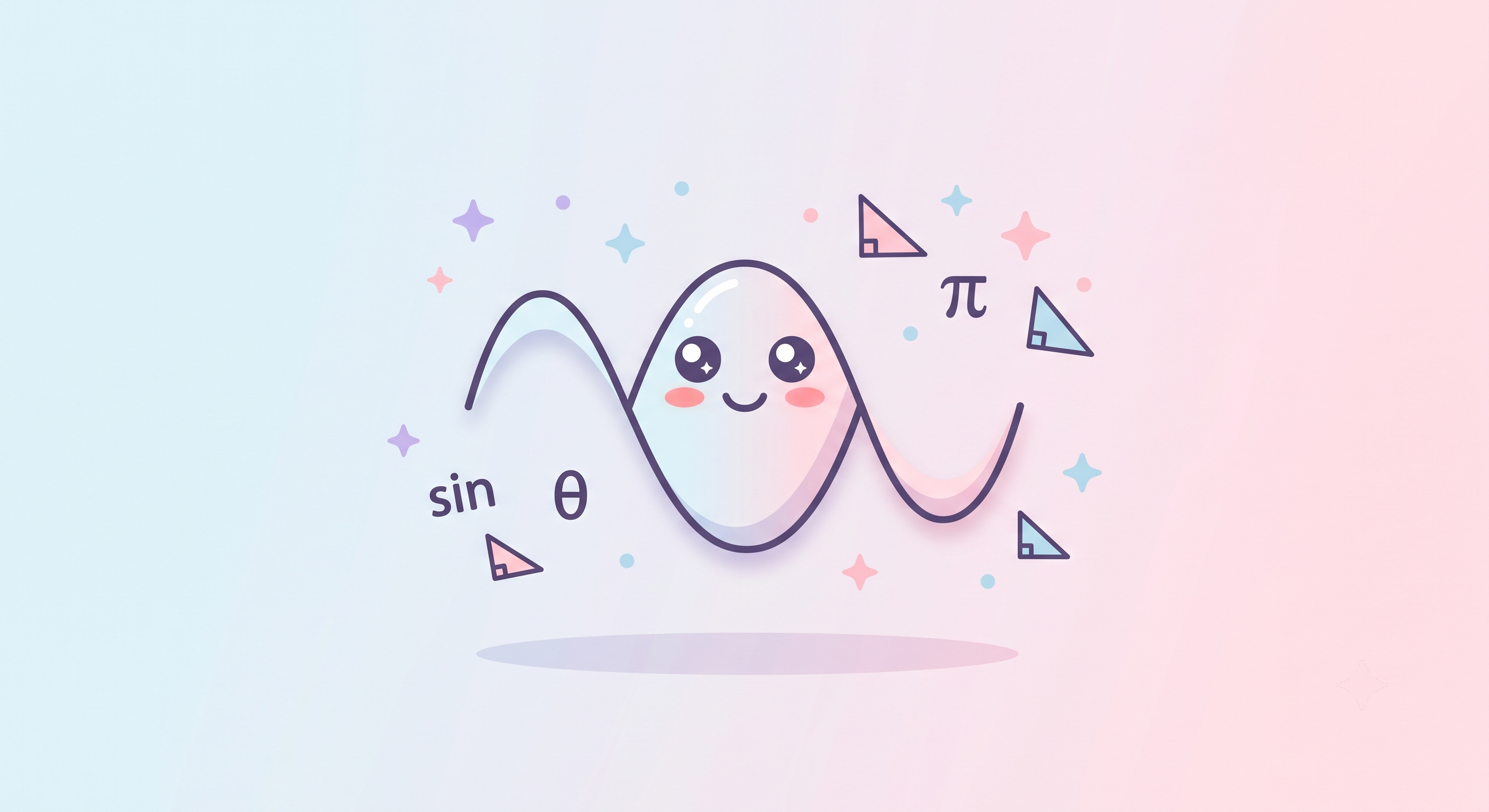 Cute Trigonometric Wave Character