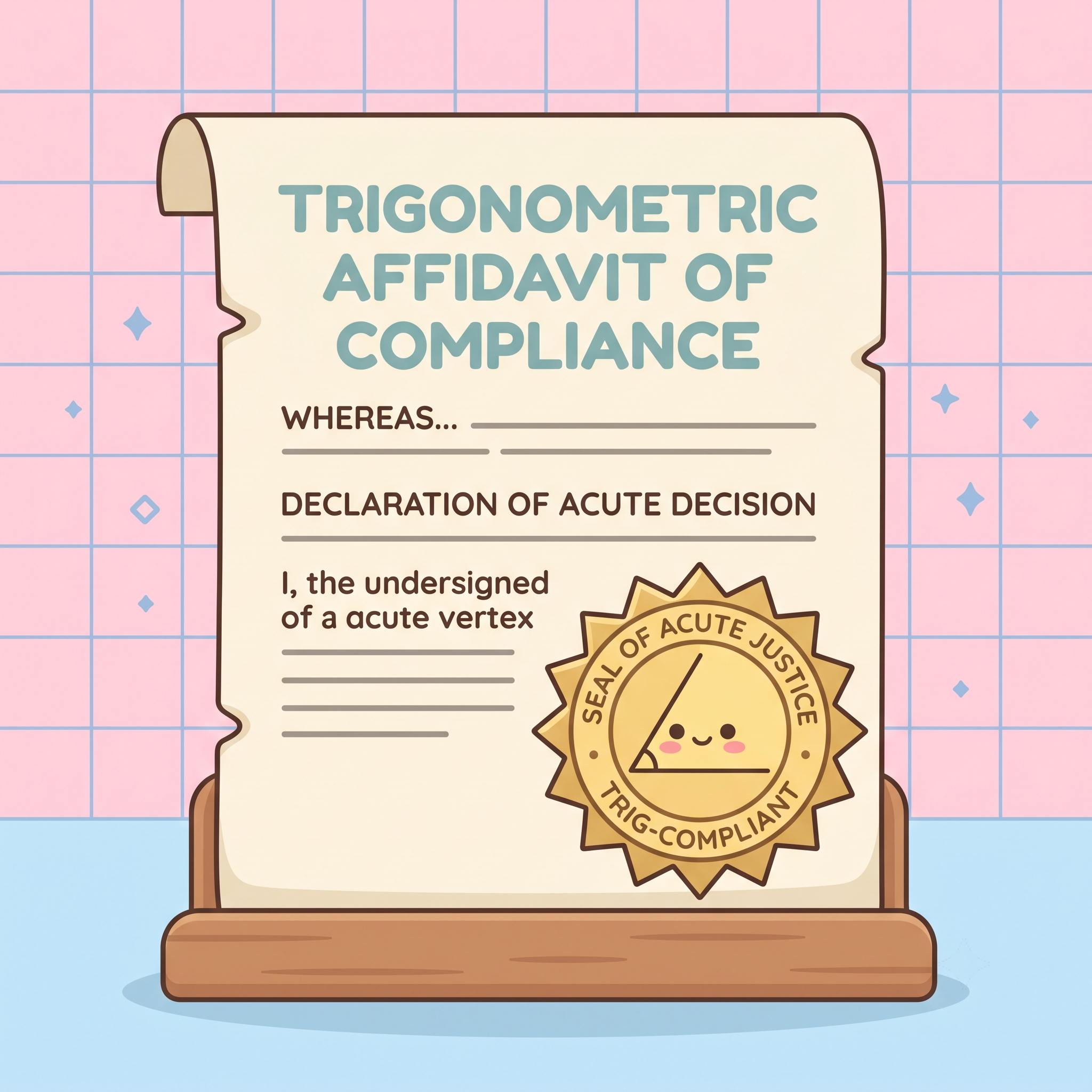 Cute Certificate of Trigonometric Approval